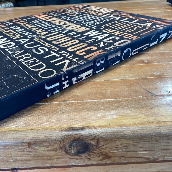 Texas Cities Typography Wrapped Canvas - Picture 2 of 12